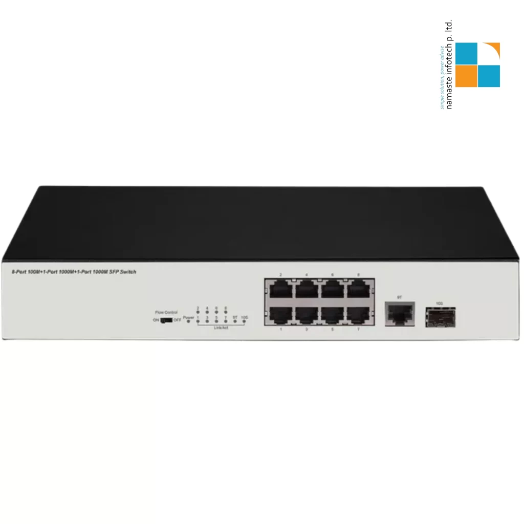 BDCOM S1210C Switch unmanaged 8 ports 100M,1GB Eth, 1GB SFP