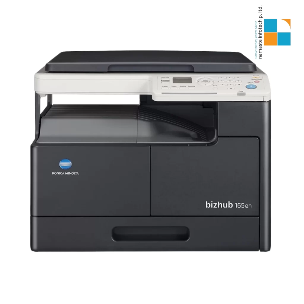 Combo - Konica Minolta BH-165EN B/W Photocopier Machine + Genuine TN-116 Toner Cartridge