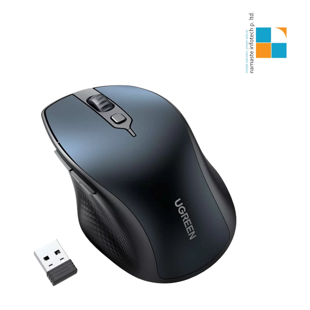UGREEN Ergonomic Wireless Mouse MU101 (2.4GHz & Bluetooth)