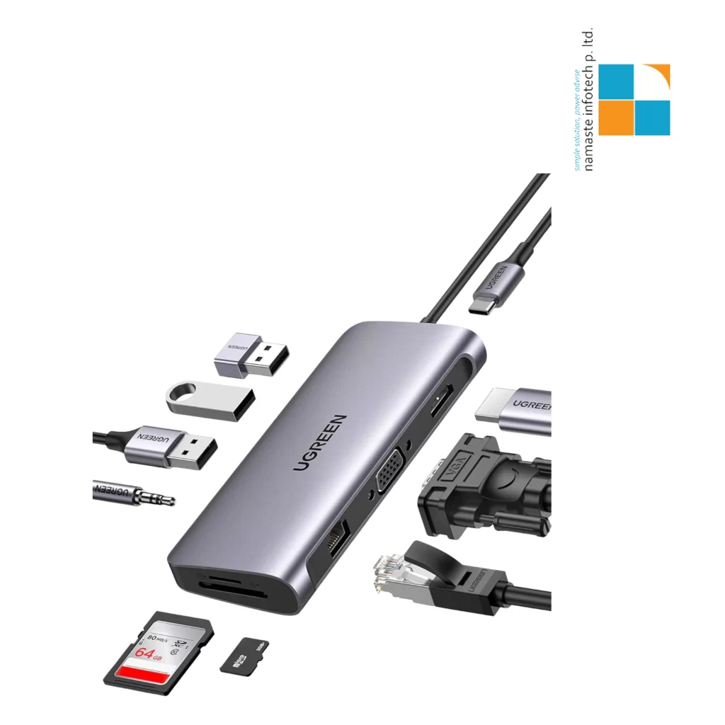 UGREEN 5-in-1 USB-C Multiport Hub (HDMI + 3×USB 3.0 + Power Delivery)