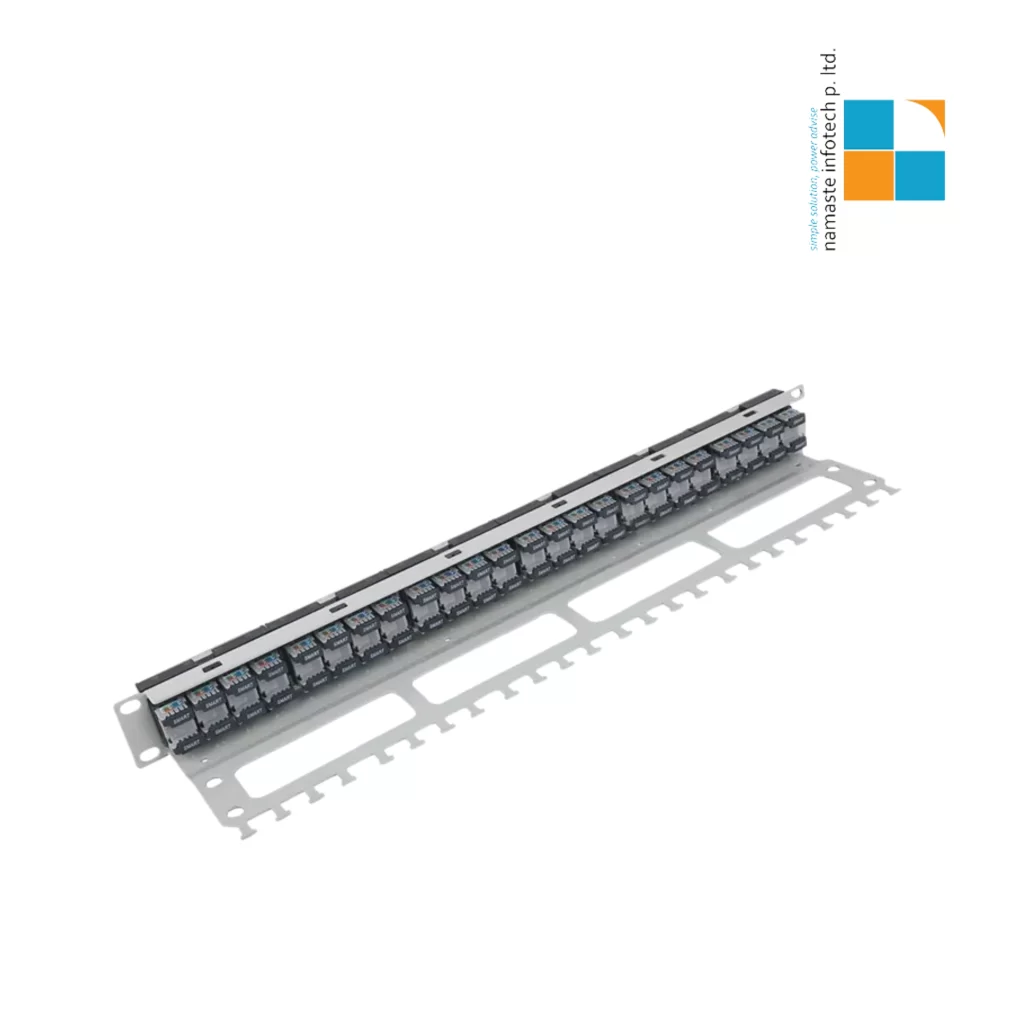 COBTEL OEM 24-Port Patch Panel with Rear Cable Management Tray