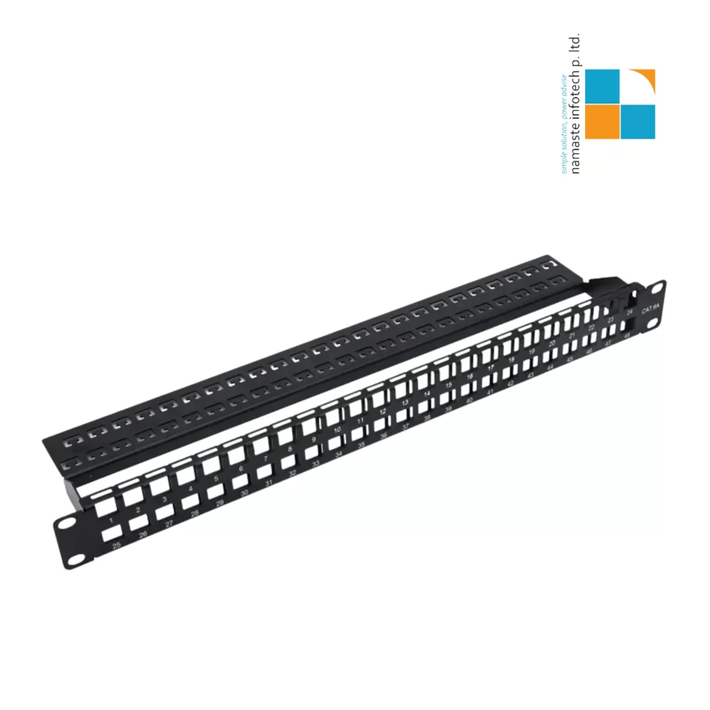 COBTEL 1U 48-Port RJ45 Network Patch Panel