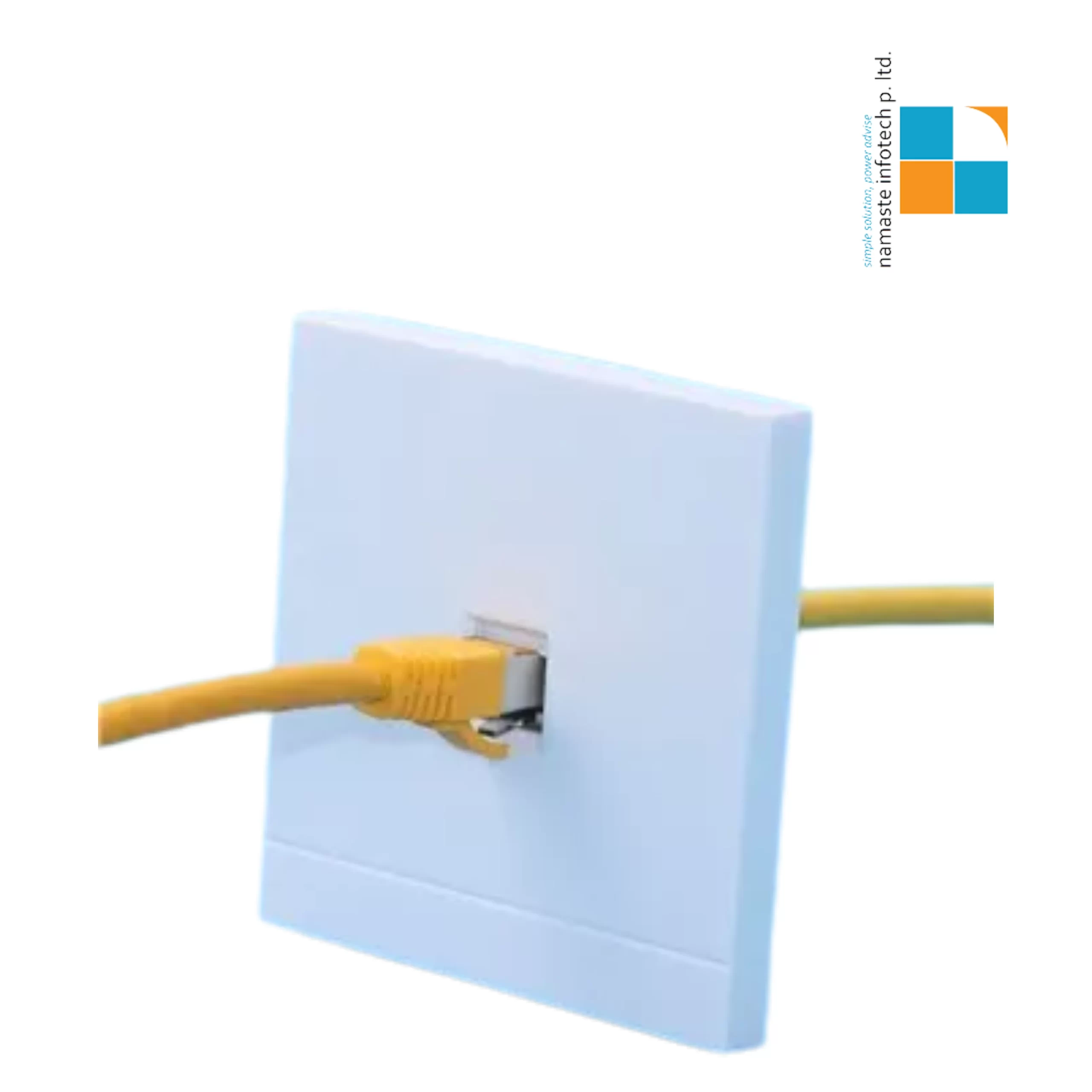 COBTEL CAT6 Face Plate (1-Port RJ45 Wall Faceplate)